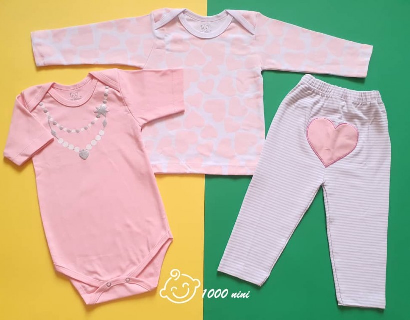 ست 3 تکه بزرگ طرح قلب هومن