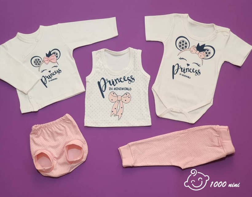 ست 5 تکه طرح موش پرنسس گود مارک 3091