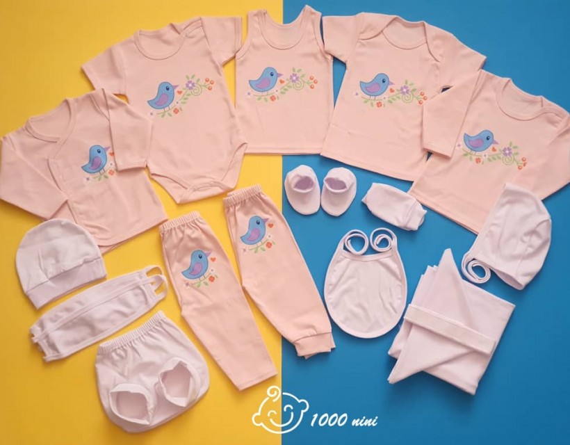 ست 20 تکه طرح گنجشک آرین