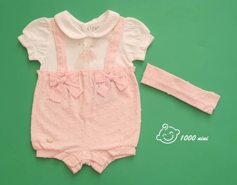 رامپر دخترانه تل دار ایندیگو 19728