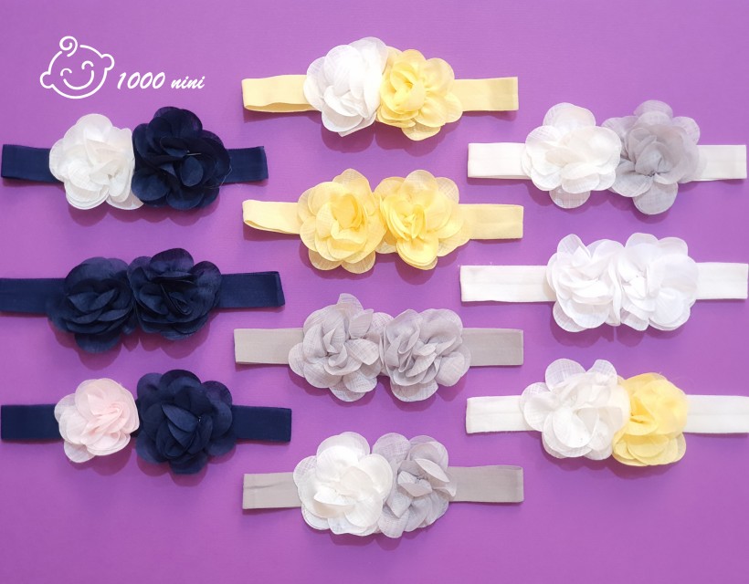 تل 2 گل پارچه ای ماوی