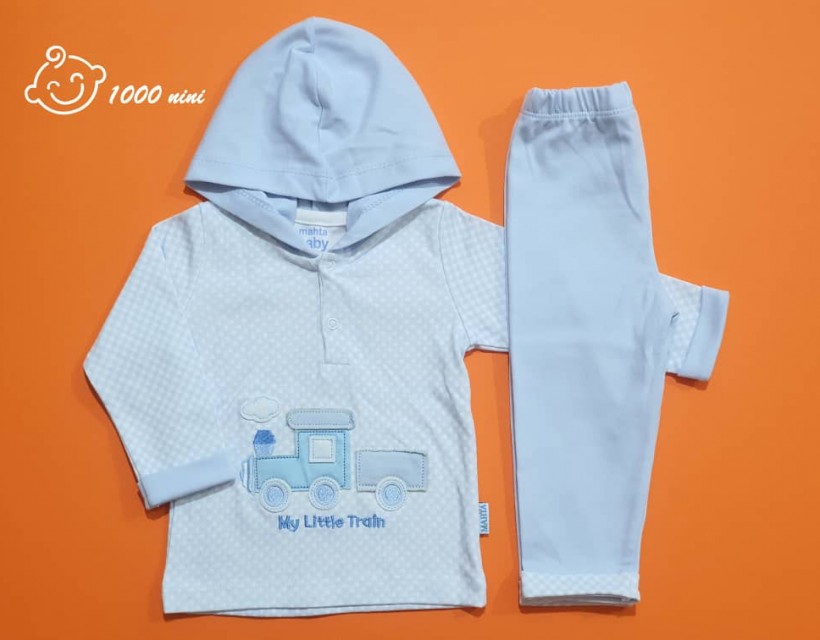 ست هودی شلوار گلدوزی طرح train (ترین) 3397