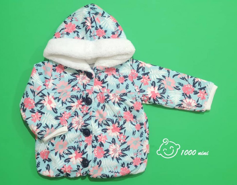 سویشرت توخزدار آبی مهتابیبی 3451