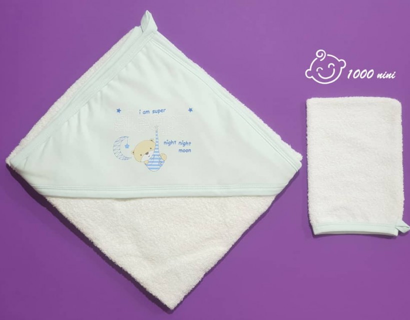 ست حوله و لیف طرح اسلیپی آرین