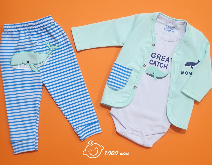 ست 3 تکه طرح نهنگ لایت 319