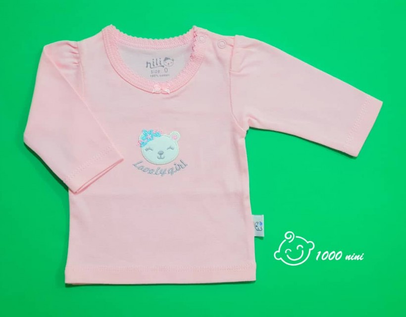 تی شرت آستین بلند لاولی نیلی