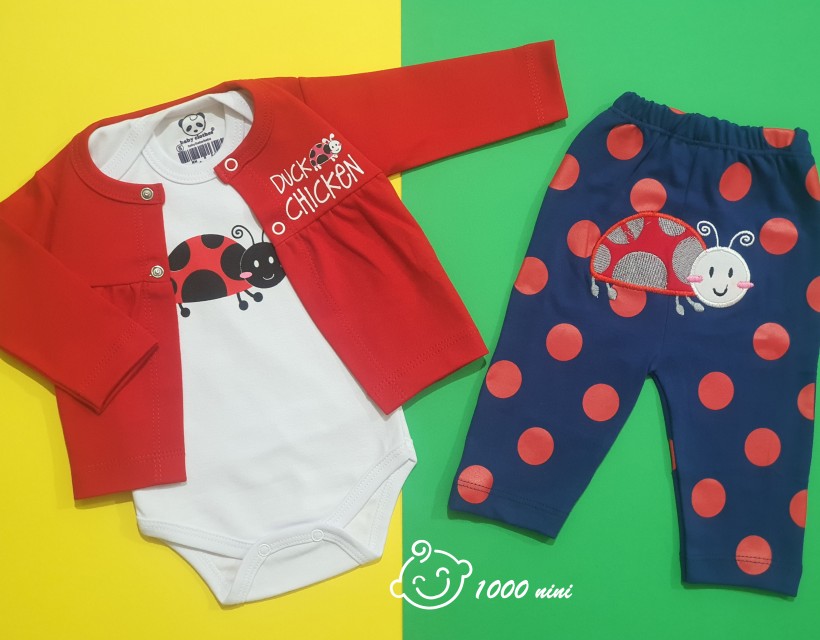 ست 3 تکه طرح کفشدوزک هومن