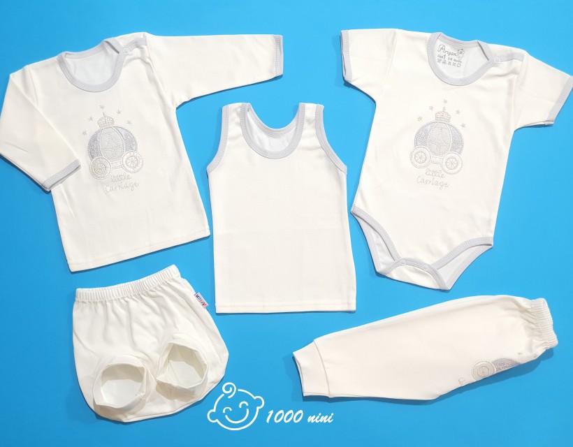 ست 5 تکه طرح کالسکه آبی آرین