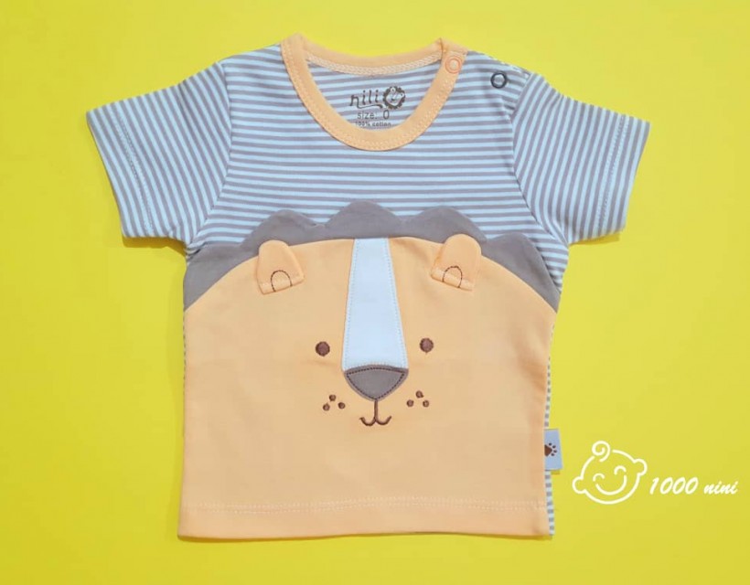 تی شرت آستین کوتاه شیر نیلی