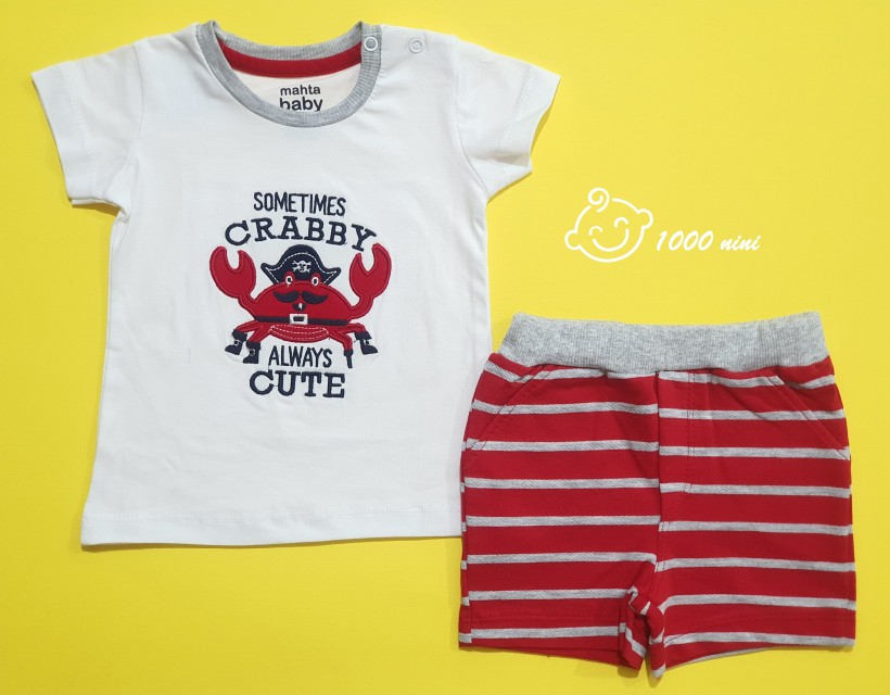 بلوز شلوارک خرچنگ مهتابیبی 3575