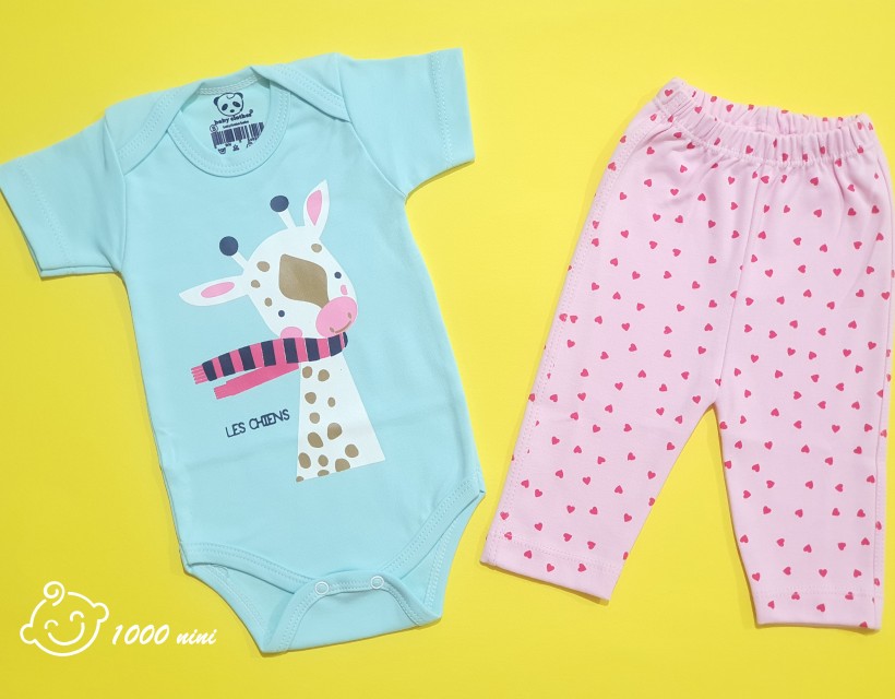 ست بادی شلوار طرح زرافه هومن