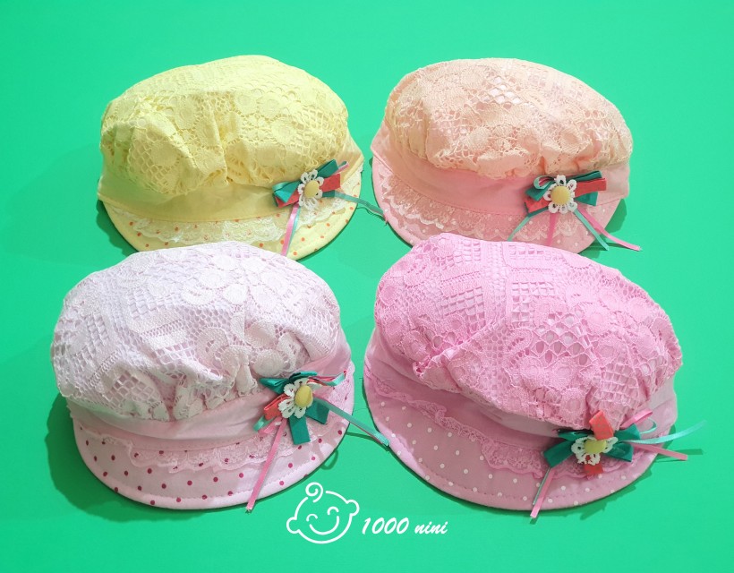 کلاه لبه دار گل خال خالی پنگوئن 611