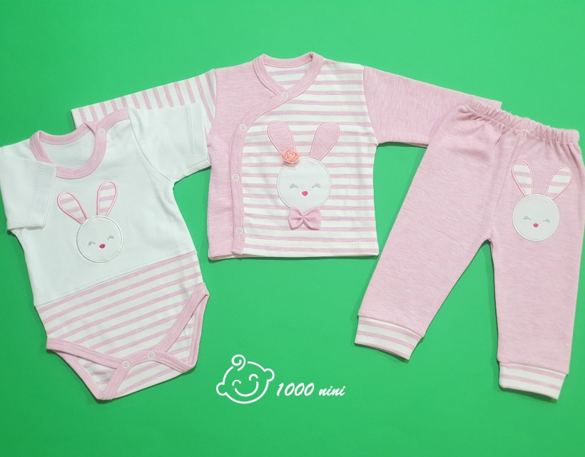 ست 3 تکه طرح خرگوش پاپیون گود مارک 3179