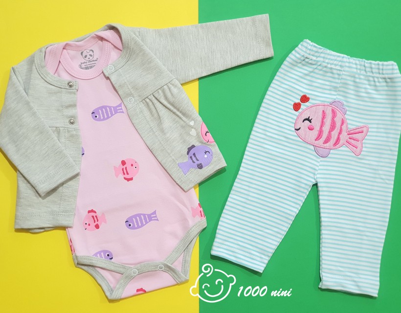 ست 3 تکه طرح ماهی هومن