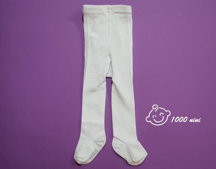 جوراب شلواری سفید پاپک