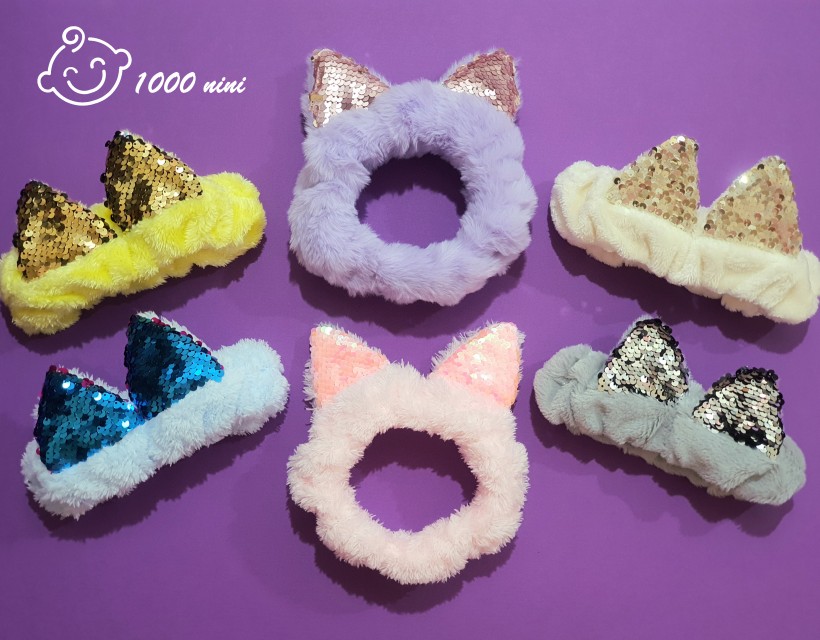 هدبند زمستانی پولک دار