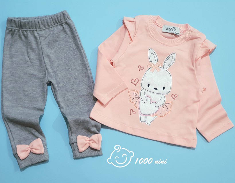 ست بلوز شلوار خرگوش گلدوزی الما کیدز