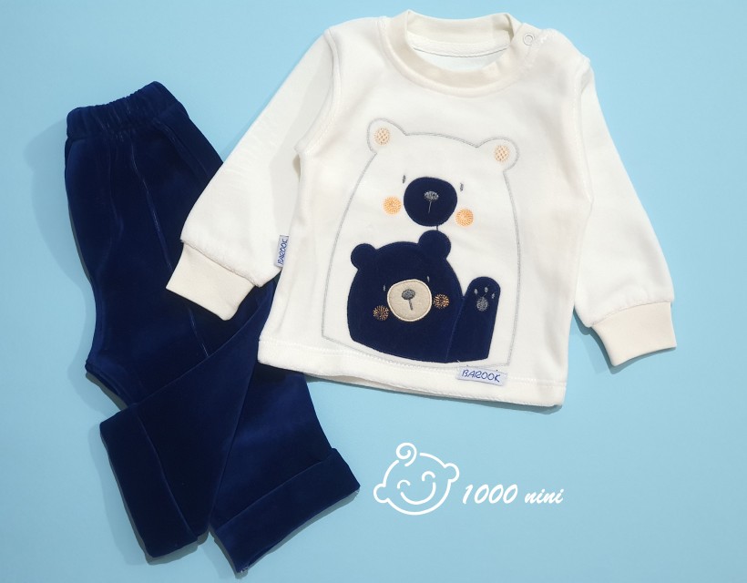 بلوز شلوار مخمل خرس باروک کد 435