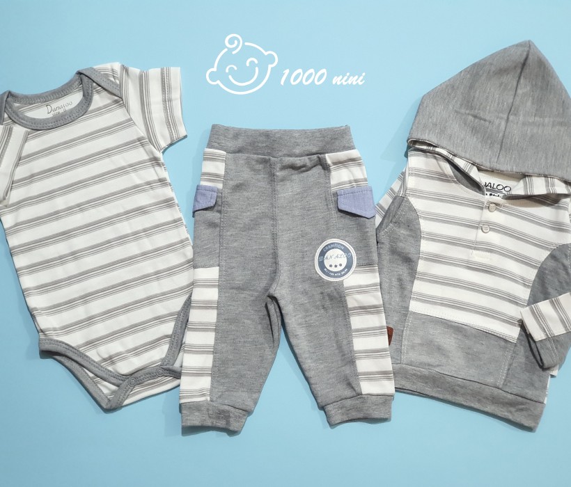 ست 3 تکه سویشرتی راه راه دانالو