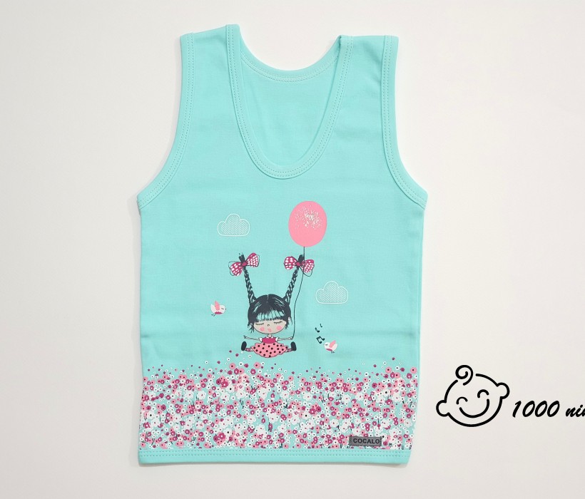 رکابی طرح دختر و بادکنک کوکالو