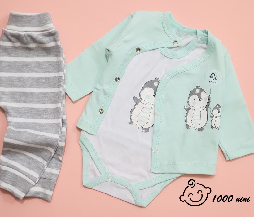 ست 3 تکه طرح پنگوئن گود مارک 3164