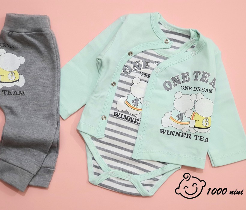 ست 3 تکه طرح خرسهای ورزشکار گود مارک 3163