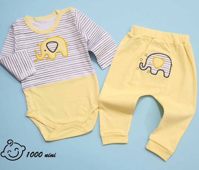 ست 2 تکه طرح فیل زرد گود مارک 3157