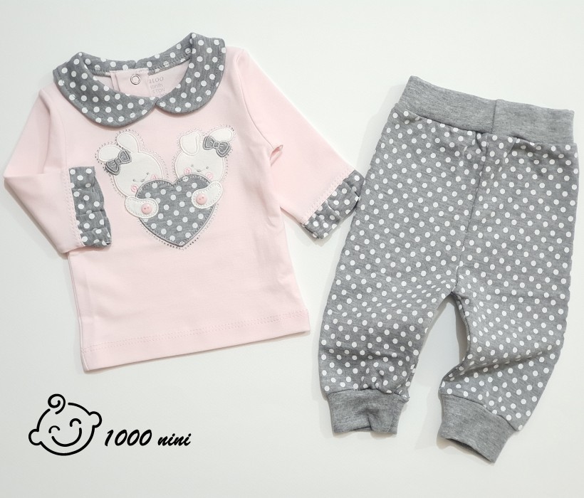 بلوز و شلوار خرگوش خال خالی دانالو