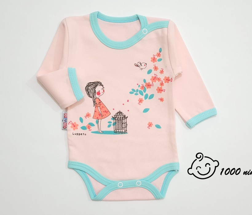 زیردکمه ای آستین بلند پرنده شاد لوپتو