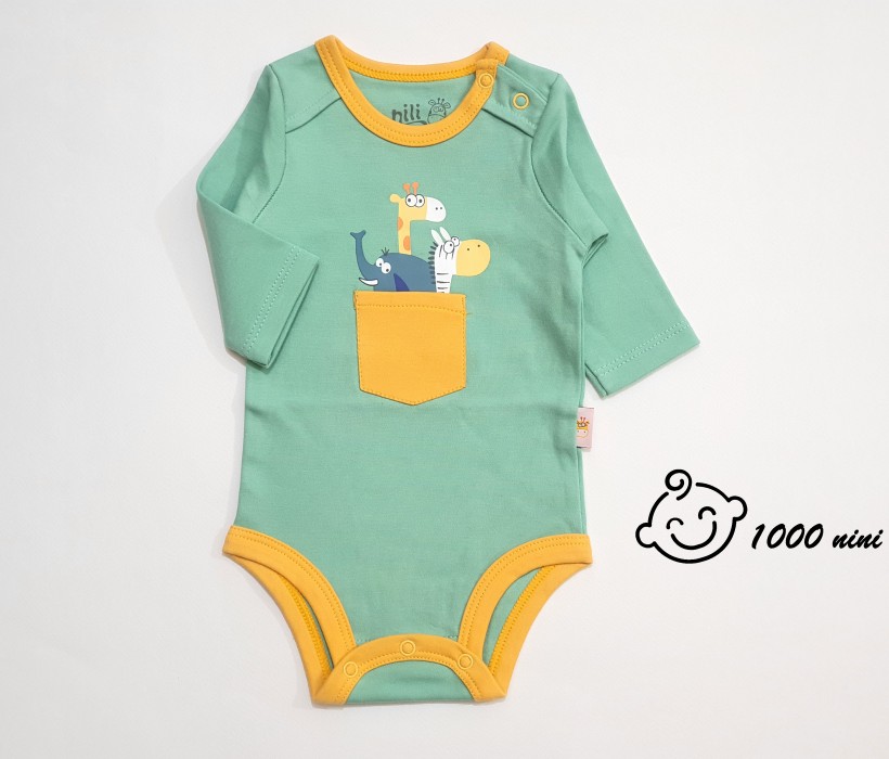 زیردکمه ای آستین بلند zoo نیلی