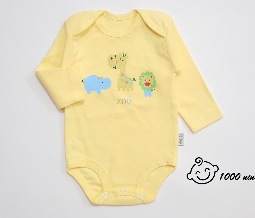 زیردکمه ای آستین کوتاه باغ وحش لیمویی کوکالو