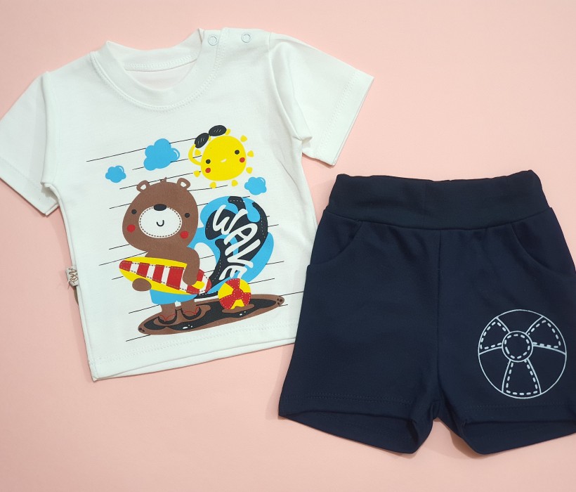 تیشرت و شلوارک خرس آکو کد 423