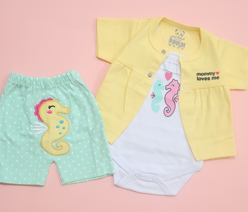 ست 3 تکه تابستانی اسب دریایی هومن