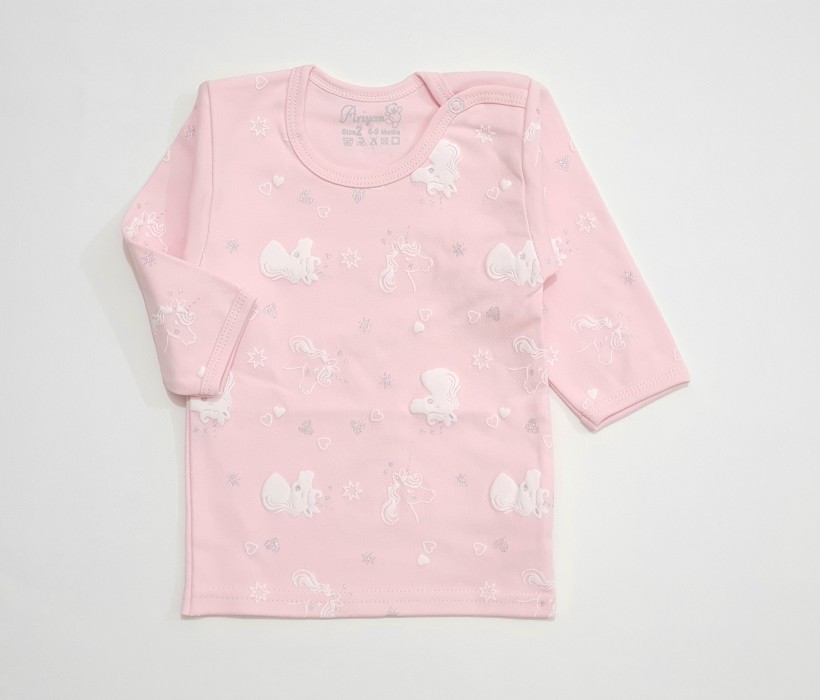 تیشرت آستین بلند تمام چاپ یونیکورن آرین