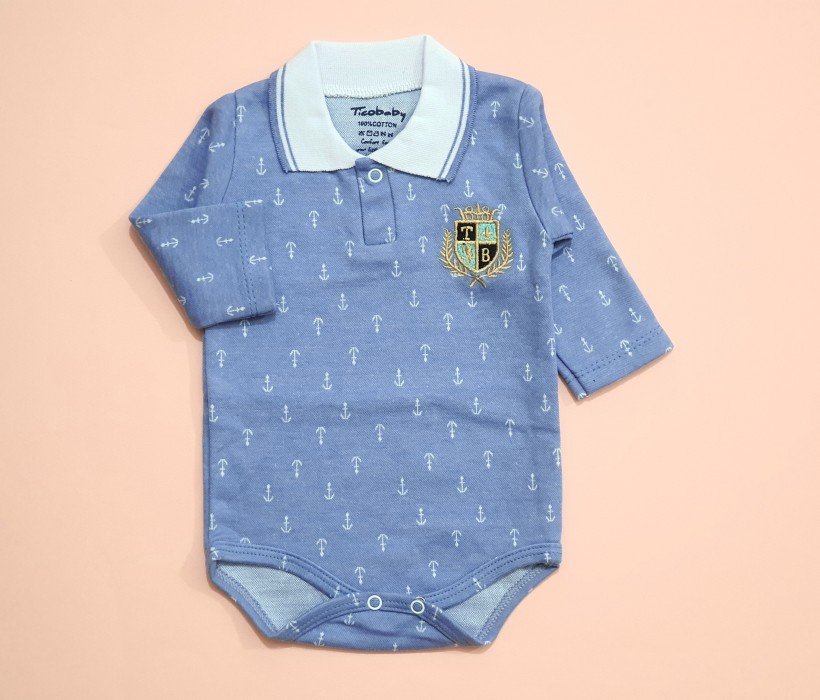 زیر دکمه ای آستین بلند لنگر تیکو