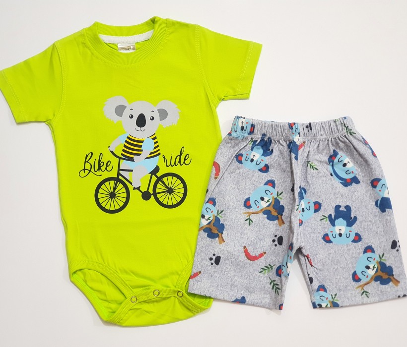 بادی  و شلوارک کوالا سبز آنیل