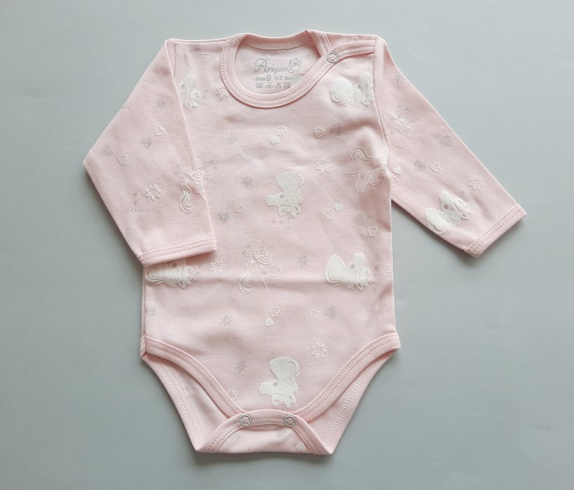 زیردکمه ای آستین بلند تمام چاپ یونیکورن آرین