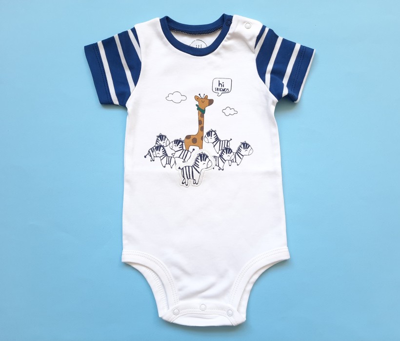 زیردکمه ای آستین کوتاه فرندز نیلی