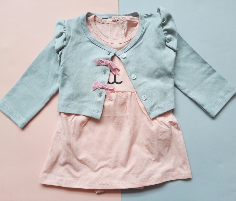 کت سارافون صورتی طوسی آنیل