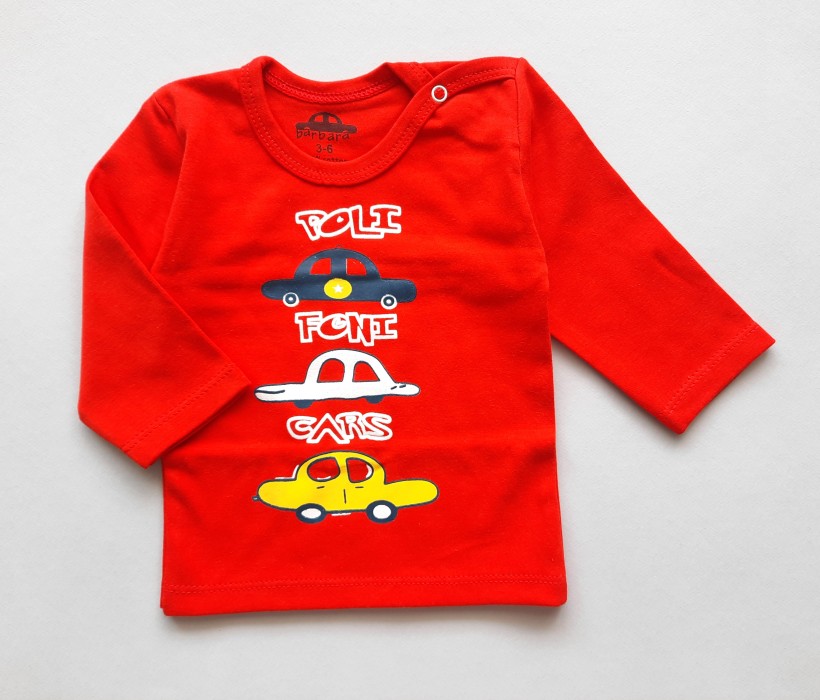 تیشرت آستین بلند ماشین قرمز باربارا