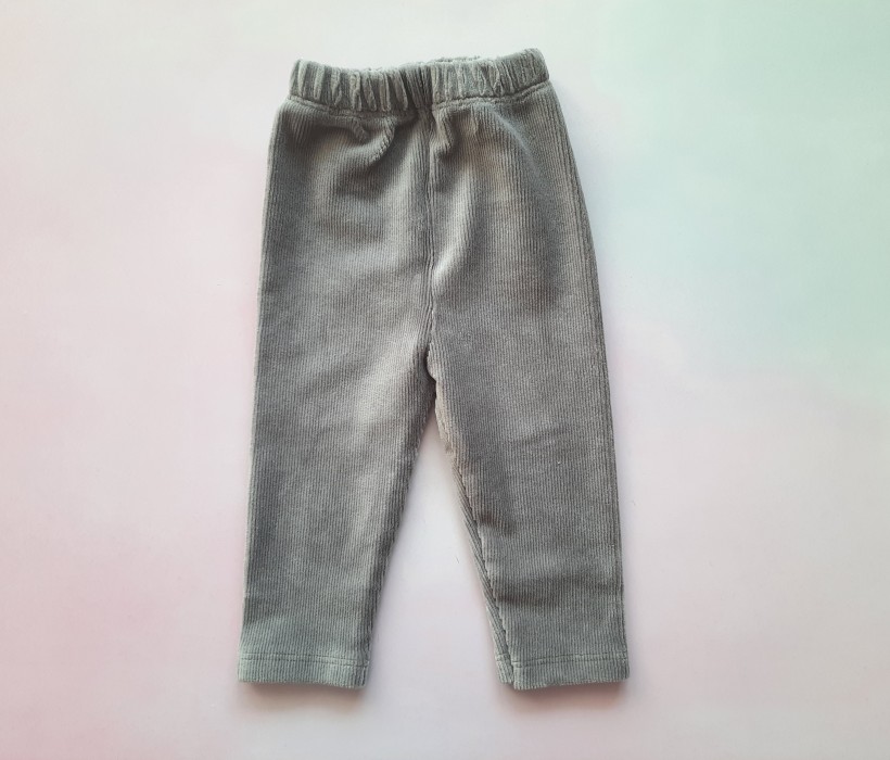 شلوار مخمل کبریتی طوسی روشن امیرکوچولو