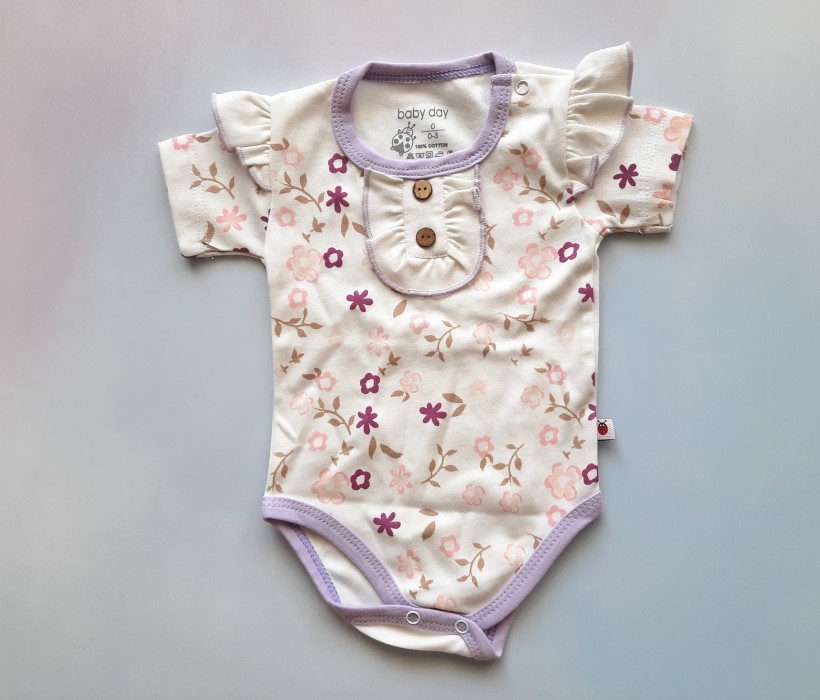 بادی آستین کوتاه فلورال بیبی دی