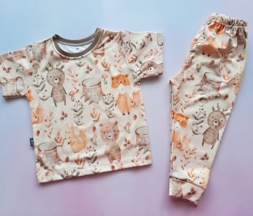 ست تیشرت شلوار راحتی حیوانات جنگل SED