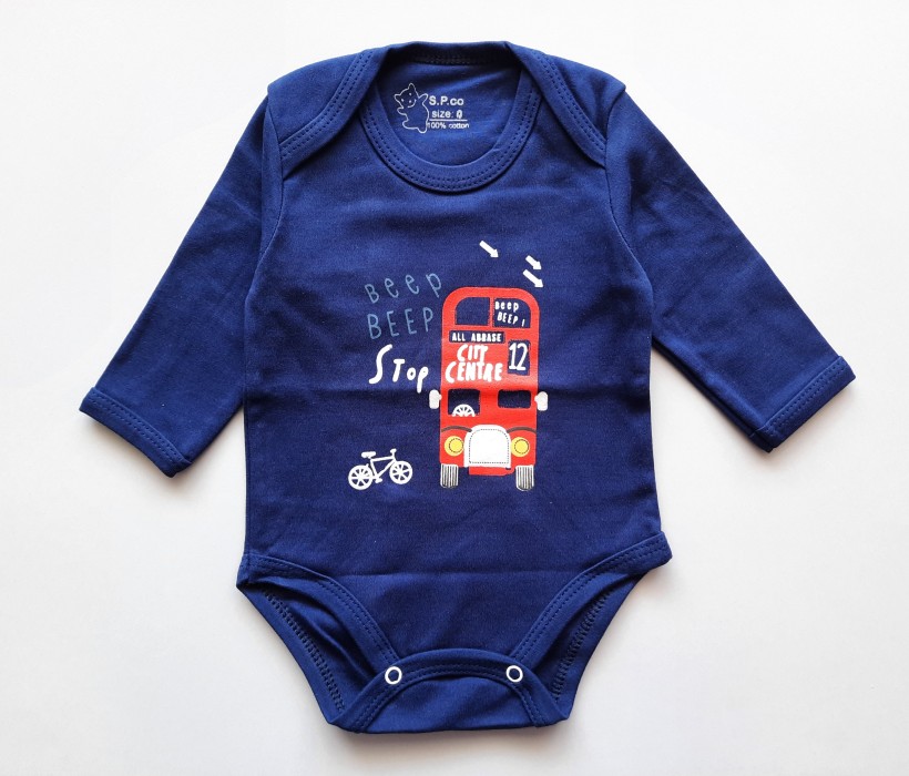 بادی آستین بلند اتوبوس سرمه ای اسپیکو