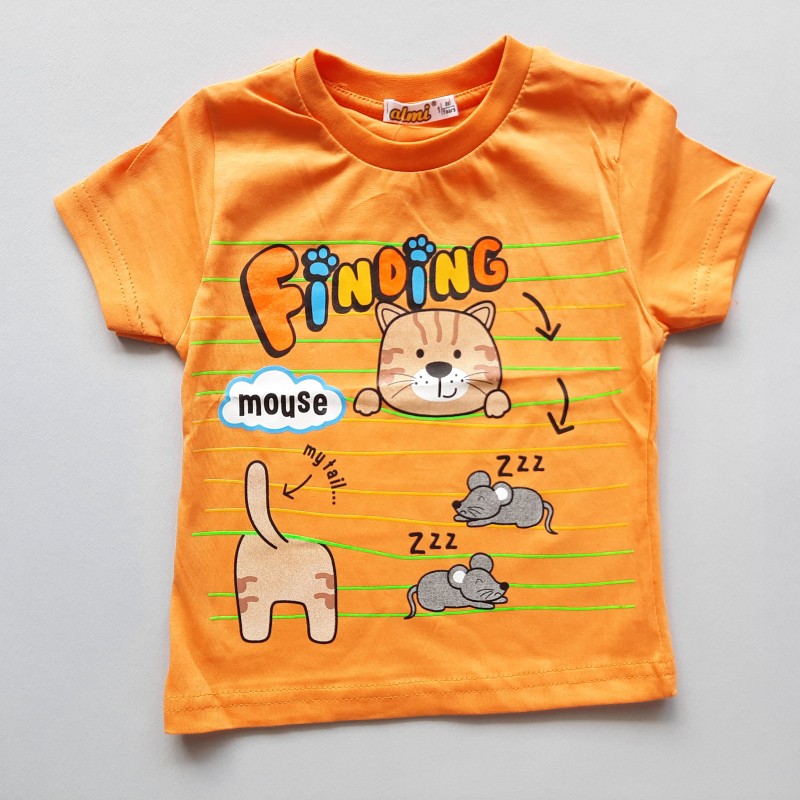 تیشرت آستین کوتاه ببر نارنجی