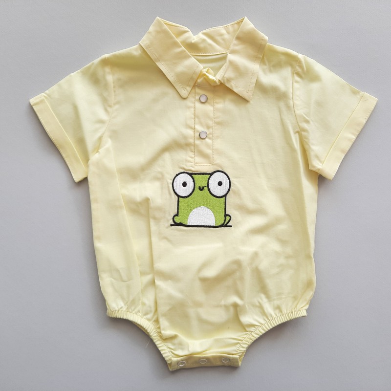 بادی لیمویی طرح قورباغه گلدوزی شیکو کد 162