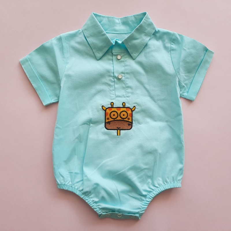 بادی آبی طرح زرافه گلدوزی شیکو کد 162