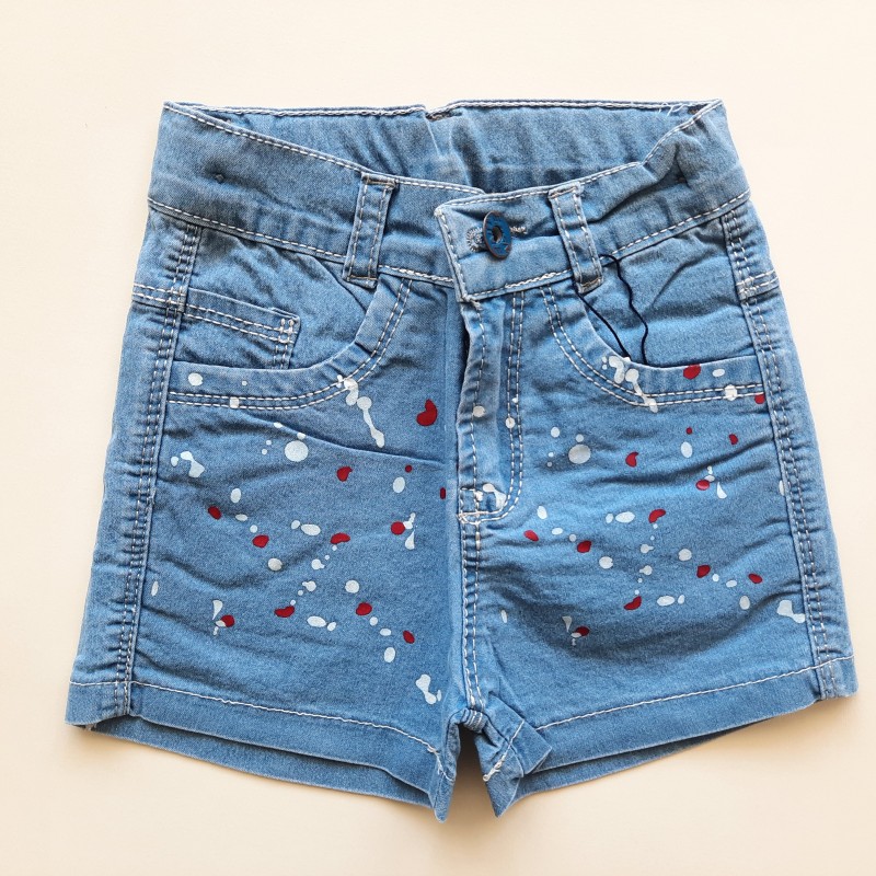 شلوارک دخترانه آبرنگ جین