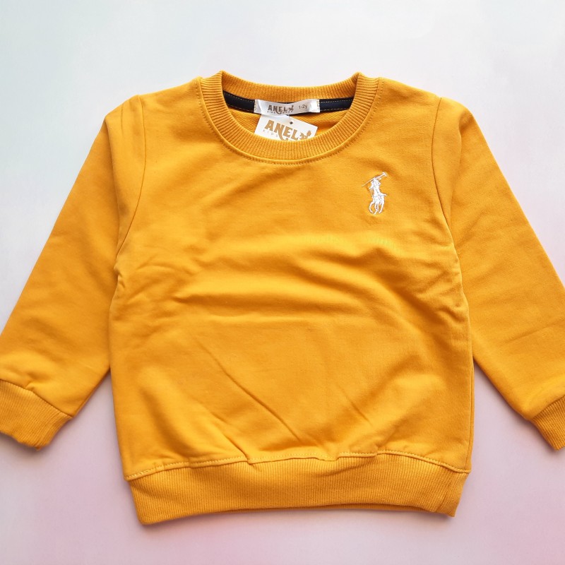 بلوز دورس یقه گرد خردلی  آنیل