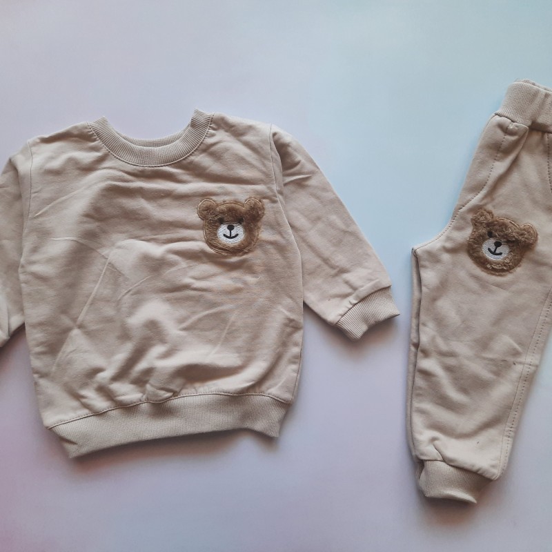 بلوز و شلوار دورس تدی خاکی آنیل